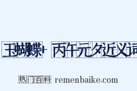 玉蝴蝶+丙午元夕近义词是什么意思的图片